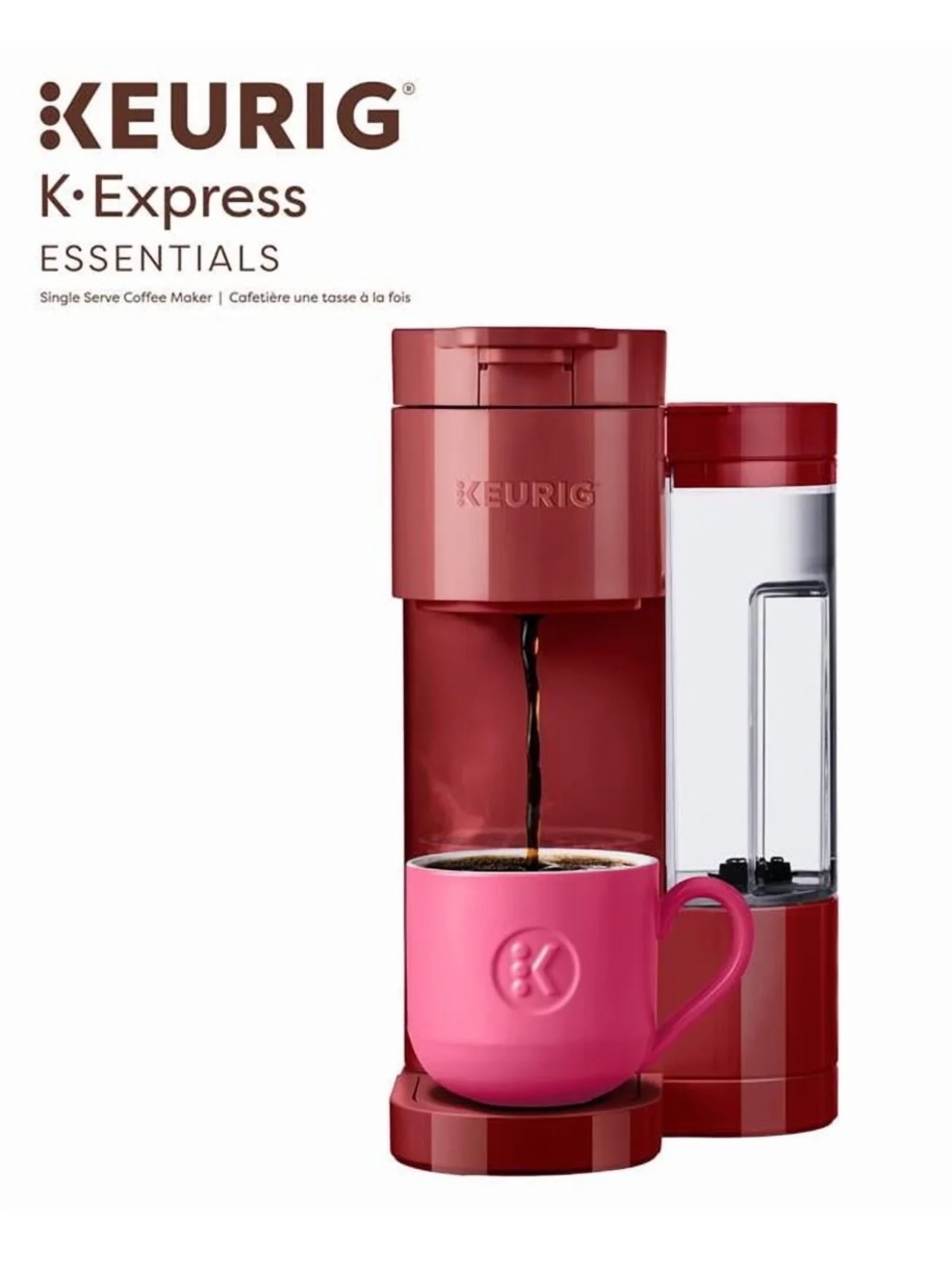 Keurig K-Express
Essentials Single Serve Coffee
Maker red 3 cups